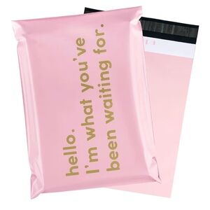 Pink and Gold Shipping Mailers and Stickers